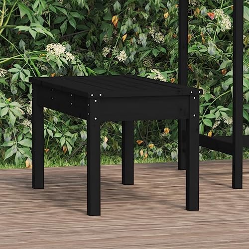 Qnhdfrt Gartenbank Schwarz Massivholz Kiefer 80x44x45 cm Outdoor Sitzbank für Garten Terrasse Balkon mit klassischem Lattenrost-Design Qnhdfrt Gartenbank Schwarz Massivholz Kiefer 80x44x45 cm Outdoor Sitzbank für Garten Terrasse Balkon mit klassischem Lattenrost-Design von Qnhdfrt