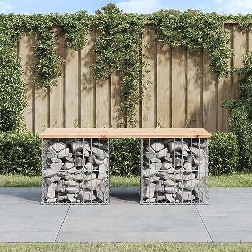 Qnhdfrt Gartenbank aus Gabionen mit Massivholz Kiefer Outdoor Sitzbank 103x44x42 cm für Balkon Garten Terrasse Robust Kompakt Qnhdfrt Gartenbank aus Gabionen mit Massivholz Kiefer Outdoor Sitzbank 103x44x42 cm für Balkon Garten Terrasse Robust Kompakt von Qnhdfrt