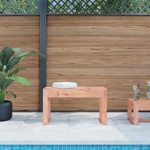 Qnhdfrt Gartenbank aus Massivholz Douglasie Outdoor Sitzbank 80x38x45 cm mit Latten-Design für Terrasse Balkon Garten robust und langlebig von Qnhdfrt