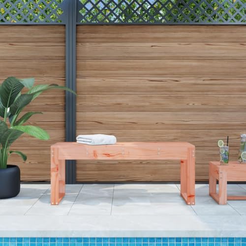 Qnhdfrt Gartenbank aus Massivholz Douglasie für Outdoor-Bereich 110x38x45 cm Robuste Sitzbank für Terrasse, Garten, Balkon von Qnhdfrt