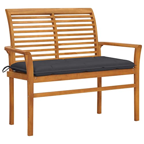 Qnhdfrt Gartenbank aus Massivholz Teak mit Anthrazit Auflage 112 cm Elegantes Witterungsbeständiges Design für Balkon Garten und Terrasse Qnhdfrt Gartenbank aus Massivholz Teak mit Anthrazit Auflage 112 cm Elegantes Witterungsbeständiges Design für Balkon Garten und Terrasse von Qnhdfrt