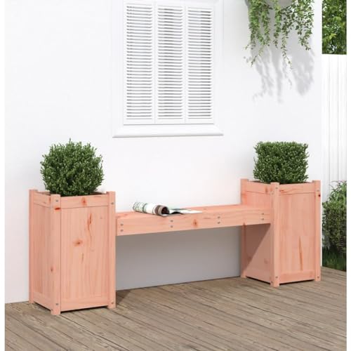 Qnhdfrt Gartenbank mit Pflanzkübeln aus Massivholz Douglasie 180x36x63 cm Outdoor Sitzbank für Terrasse Balkon Garten 2-in-1 Design Robust Qnhdfrt Gartenbank mit Pflanzkübeln aus Massivholz Douglasie 180x36x63 cm Outdoor Sitzbank für Terrasse Balkon Garten 2-in-1 Design Robust von Qnhdfrt