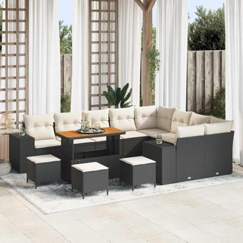 Qnhdfrt Gartenmöbel Set 5 TLG Outdoor Ecksofa aus Natur Rattan mit Eckdesign Modulares Schwarz für Terrasse Balkon Garten Qnhdfrt Gartenmöbel Set 5 TLG Outdoor Ecksofa aus Natur Rattan mit Eckdesign Modulares Schwarz für Terrasse Balkon Garten von Qnhdfrt