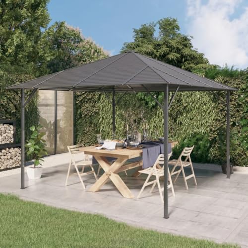 Qnhdfrt Gartenpavillon 3x3 m Anthrazit mit wasserdichtem Dach aus Polyester und verzinktem Stahlrahmen Robuster Shelter für Garten Partyzelt und Camping Qnhdfrt Gartenpavillon 3x3 m Anthrazit mit wasserdichtem Dach aus Polyester und verzinktem Stahlrahmen Robuster Shelter für Garten Partyzelt und Camping von Qnhdfrt