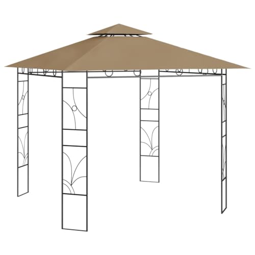 Qnhdfrt Gartenpavillon 3x3x2,7 m Taupe Stahlkonstruktion mit PA-beschichtetem Polyesterdach 160 g/m² Stabil & Wasserdicht für Garten Party Camping und Outdoor-Events Qnhdfrt Gartenpavillon 3x3x2,7 m Taupe Stahlkonstruktion mit PA-beschichtetem Polyesterdach 160 g/m² Stabil & Wasserdicht für Garten Party Camping und Outdoor-Events von Qnhdfrt