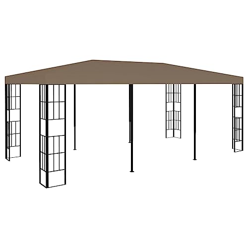 Qnhdfrt Gartenpavillon 6x3 m Taupe & Schwarz Stahlrahmen mit Polyester-Dach Großzügiger Partyzelt für Garten Grillen und Camping Robust & Stabil Qnhdfrt Gartenpavillon 6x3 m Taupe & Schwarz Stahlrahmen mit Polyester-Dach Großzügiger Partyzelt für Garten Grillen und Camping Robust & Stabil von Qnhdfrt