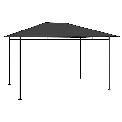 Qnhdfrt Gartenpavillon Anthrazit 384 x 281 x 270 cm Stahlkonstruktion mit wasserdichtem Polyesterdach Robuster Shelter für Garten Camping und Outdoor-Events Qnhdfrt Gartenpavillon Anthrazit 384 x 281 x 270 cm Stahlkonstruktion mit wasserdichtem Polyesterdach Robuster Shelter für Garten Camping und Outdoor-Events von Qnhdfrt