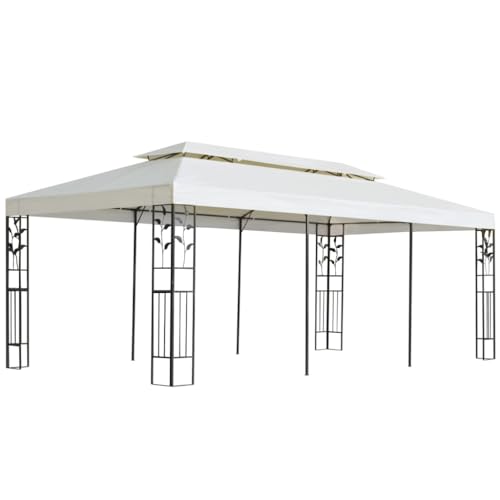 Qnhdfrt Gartenpavillon Weiß 6x3 m mit Doppeldach und Stahlrahmen Robuster und UV beständiger Shelter für Garten Camping und Outdoor Events Qnhdfrt Gartenpavillon Weiß 6x3 m mit Doppeldach und Stahlrahmen Robuster und UV beständiger Shelter für Garten Camping und Outdoor Events von Qnhdfrt
