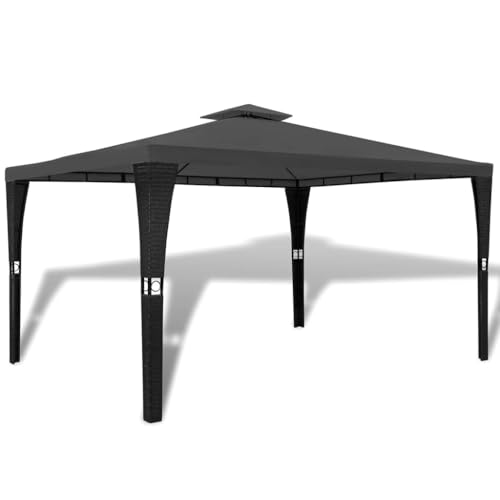 Qnhdfrt Gartenpavillon mit Dach 3 x 4 m Dunkelgrau Robuster Pavillon für Garten Partyzelt und Outdoor Events mit UV Schutz und wasserresistentem Polyester Qnhdfrt Gartenpavillon mit Dach 3 x 4 m Dunkelgrau Robuster Pavillon für Garten Partyzelt und Outdoor Events mit UV Schutz und wasserresistentem Polyester von Qnhdfrt