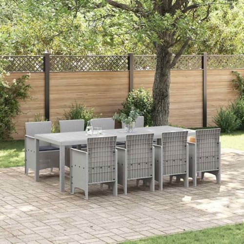 Qnhdfrt Gartenset 9 TLG Weiß 250 x 100 x 73 cm Modernes Poly Rattan Essgruppe mit 8 Stühlen und pflegeleicht für Terrasse Garten und Balkon Qnhdfrt Gartenset 9 TLG Weiß 250 x 100 x 73 cm Modernes Poly Rattan Essgruppe mit 8 Stühlen und pflegeleicht für Terrasse Garten und Balkon von Qnhdfrt