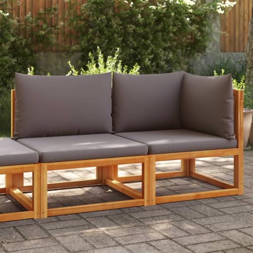 Qnhdfrt Gartensofa 2-Sitzer aus massiver Akazie mit grauen Seilrückenlehnen und waschbaren Kissen für Garten, Terrasse oder Balkon Qnhdfrt Gartensofa 2-Sitzer aus massiver Akazie mit grauen Seilrückenlehnen und waschbaren Kissen für Garten, Terrasse oder Balkon von Qnhdfrt