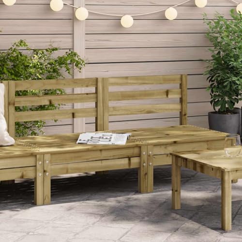 Qnhdfrt Gartensofa aus kesseldruckimprägniertem Kiefernholz, Outdoor Sofa Lounge Set ohne Armlehnen, 2er Set für Garten, Terrasse und Balkon von Qnhdfrt