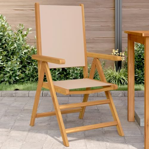 Qnhdfrt Gartenstühle 2 Stück Taupe Massivholz Akazie & Stoff Klappbar mit Liegefunktion für Garten Balkon Camping Qnhdfrt Gartenstühle 2 Stück Taupe Massivholz Akazie & Stoff Klappbar mit Liegefunktion für Garten Balkon Camping von Qnhdfrt