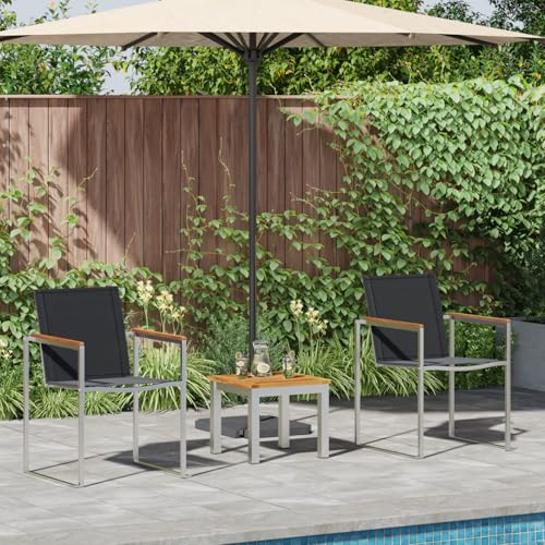 Qnhdfrt Gartenstühle 2er Set Grau aus Massivholz Akazie 60x56x85 cm Robuste Outdoor Essstühle für Balkon Terrasse und Gartenbereich von Qnhdfrt