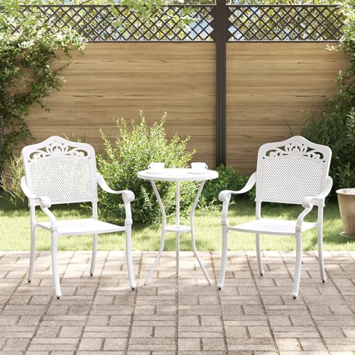 Qnhdfrt Gartenstühle 2er Set Weiß Aluminiumguss Outdoor Stühle für Garten Balkon Camping mit Wetterfester Matt Oberfläche und Robuster Konstruktion Qnhdfrt Gartenstühle 2er Set Weiß Aluminiumguss Outdoor Stühle für Garten Balkon Camping mit Wetterfester Matt Oberfläche und Robuster Konstruktion von Qnhdfrt