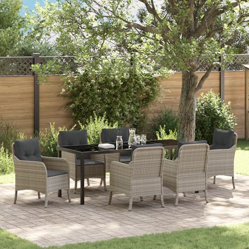 Qnhdfrt Gartenstühle Set 2-TLG mit Kissen Hellgrau Poly-Rattan Modernes Design Wetterfeste Outdoor Möbel für Garten Terrasse Balkon Robust und Komfortabel Qnhdfrt Gartenstühle Set 2-TLG mit Kissen Hellgrau Poly-Rattan Modernes Design Wetterfeste Outdoor Möbel für Garten Terrasse Balkon Robust und Komfortabel von Qnhdfrt