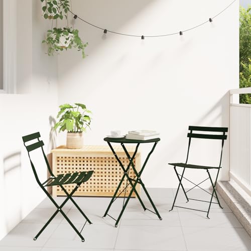 Qnhdfrt Gartenstühle klappbar 2er Set Dunkelgrün Stahl faltbar für Garten Balkon Terrasse Camping und Strand Qnhdfrt Gartenstühle klappbar 2er Set Dunkelgrün Stahl faltbar für Garten Balkon Terrasse Camping und Strand von Qnhdfrt