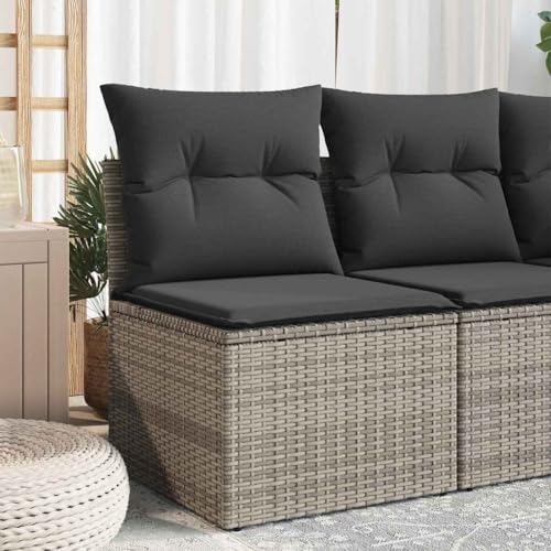 Qnhdfrt Gartenstuhl Grau PE-Rattan mit Kissen und Stauraum, UV-beständig & wasserfester Beutel, Modulares Design für Balkon, Terrasse oder Garten Qnhdfrt Gartenstuhl Grau PE-Rattan mit Kissen und Stauraum, UV-beständig & wasserfester Beutel, Modulares Design für Balkon, Terrasse oder Garten von Qnhdfrt