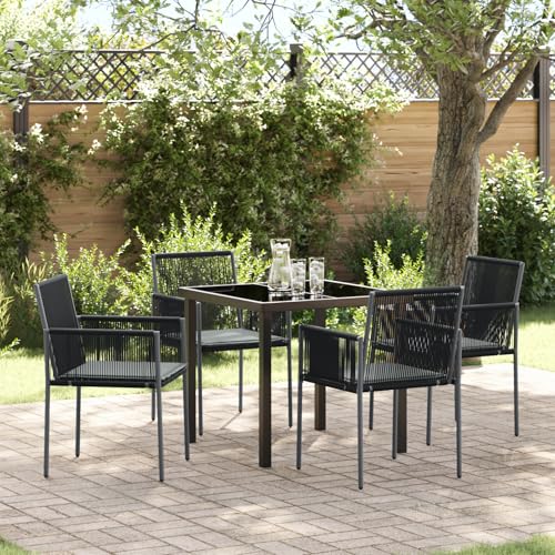 Qnhdfrt Gartenstuhl Set Schwarz Poly Rattan mit Kissen 2er für Outdoor Terrasse Balkon Modernes Design Robust und Bequem Qnhdfrt Gartenstuhl Set Schwarz Poly Rattan mit Kissen 2er für Outdoor Terrasse Balkon Modernes Design Robust und Bequem von Qnhdfrt