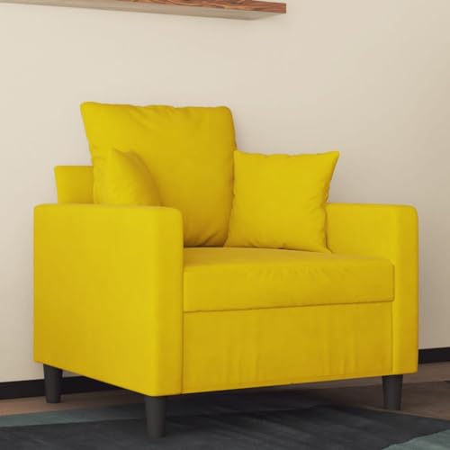 Qnhdfrt Gelber Samt Relaxsessel 60 cm Bequemer Sessel mit Metallgestell für Wohnzimmer Balkon Leseecke Qnhdfrt Gelber Samt Relaxsessel 60 cm Bequemer Sessel mit Metallgestell für Wohnzimmer Balkon Leseecke von Qnhdfrt