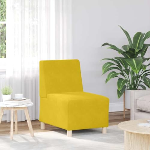 Qnhdfrt Gelber Samt Sofa-Stuhl ohne Armlehnen 55 cm Komfortabler Sessel für Wohnzimmer Schlafzimmer und Arbeitszimmer Qnhdfrt Gelber Samt Sofa-Stuhl ohne Armlehnen 55 cm Komfortabler Sessel für Wohnzimmer Schlafzimmer und Arbeitszimmer von Qnhdfrt