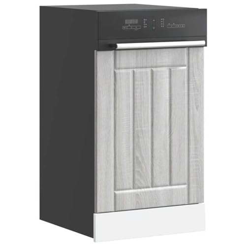 Qnhdfrt Geschirrspülerblende Grau Sonoma Holzwerkstoff für Küchenschrank Front 45x1.5x67cm Schutz Spülmaschine Langlebig Pflegeleicht Design von Qnhdfrt