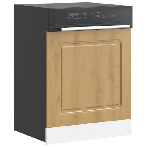 Qnhdfrt Geschirrspülerblende Kalmar Artisan-Eiche Schutzfront für Spülmaschine aus Holzwerkstoff 60x1,5x67 cm Robust Langlebig Pflegeleicht Zeitloses Design für Küchenschränke von Qnhdfrt