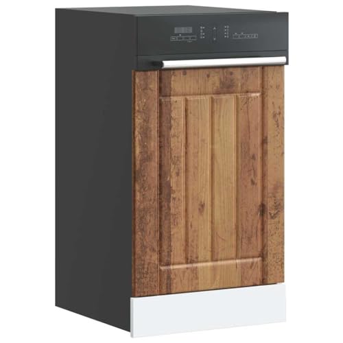 Qnhdfrt Geschirrspülerblende Lucca Altholz-Optik aus Holzwerkstoff für Spülmaschinenschutz 45x1.5x67 cm Küchenschrank Front mit robuster Oberfläche und zeitlosem Design für Kücheneinbau von Qnhdfrt