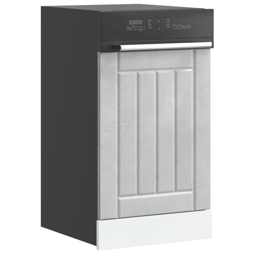 Qnhdfrt Geschirrspülerblende Lucca Betongrau Holzwerkstoff Front für Spülmaschine 45x1.5x67 cm Robust Pflegeleicht Zeitloses Design Küchenschrank Blende für Kücheneinrichtung von Qnhdfrt