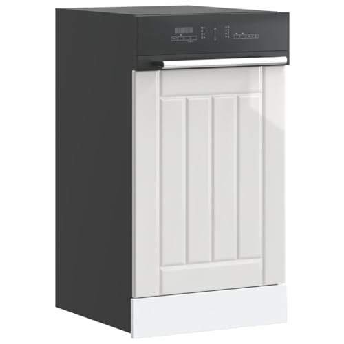 Qnhdfrt Geschirrspülerblende Lucca Hochglanz-Weiß für Küchenschrank Holzwerkstoff Front 45 x 67 cm Schutz für Spülmaschine Modernes Design von Qnhdfrt