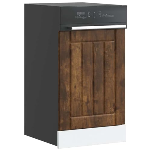 Qnhdfrt Geschirrspülerblende Lucca Räuchereiche Holzwerkstoff Front für Spülmaschine 45x1.5x67 cm von Qnhdfrt