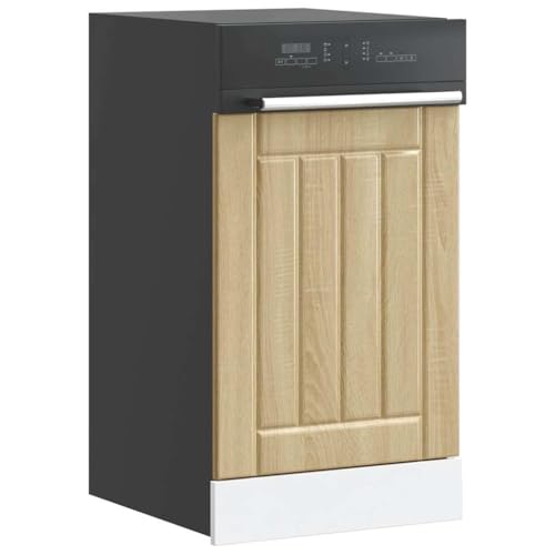 Qnhdfrt Geschirrspülerblende Lucca Sonoma-Eiche Holzwerkstoff für Spülmaschine Schutz 45x1.5x67cm Robust Langlebig Küchenschrank Zubehör von Qnhdfrt