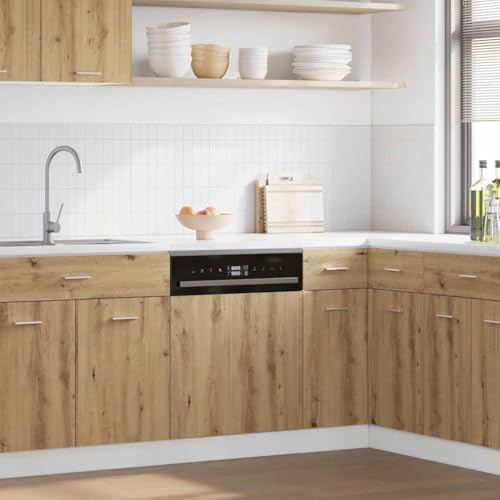 Qnhdfrt Geschirrspülerblende Lyon Artisan-Eiche Holzwerkstoff 45x3x67 cm Frontplatte für Küchenschränke Integrierbar Robust Langlebig Pflegeleicht in Moderne Küchen von Qnhdfrt