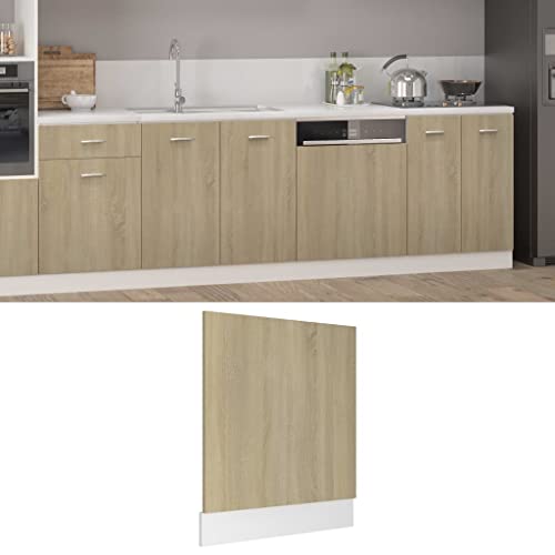 Qnhdfrt Geschirrspülerblende Lyon Sonoma-Eiche Holzwerkstoff 59,5x3x67 cm für Nahtlose Integration in Küchenschränke mit schlichtem Design und einfacher Reinigung von Qnhdfrt