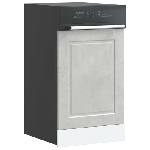 Qnhdfrt Geschirrspülerblende Porto Betongrau aus Holzwerkstoff 45x1,5x67 cm Küchenschrank Front mit Schutzfunktion Zeitloses Design leicht zu reinigen für Moderne Küchen von Qnhdfrt