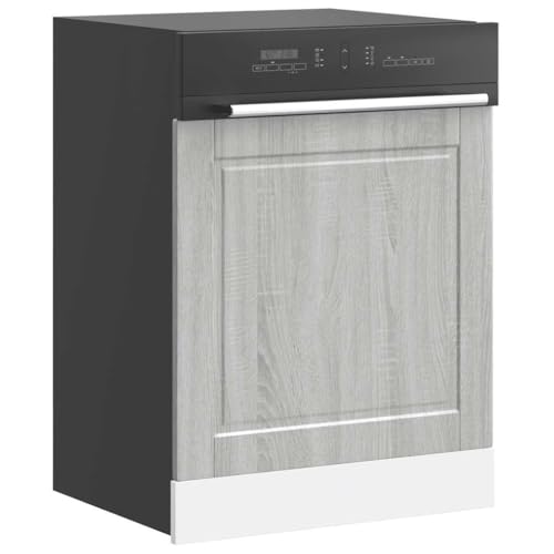 Qnhdfrt Geschirrspülerblende Porto Grau Sonoma Front für Spülmaschine 60x1,5x67 cm Küchenschrank Holzwerkstoff mit zeitlosem Design von Qnhdfrt