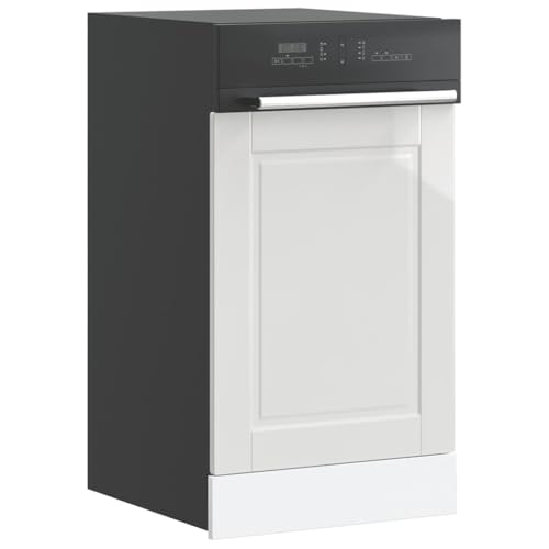 Qnhdfrt Geschirrspülerblende Porto Hochglanz-Weiß 45x1,5x67 cm Küchenschrank Front Schutz für Spülmaschine aus robustem Holzwerkstoff von Qnhdfrt