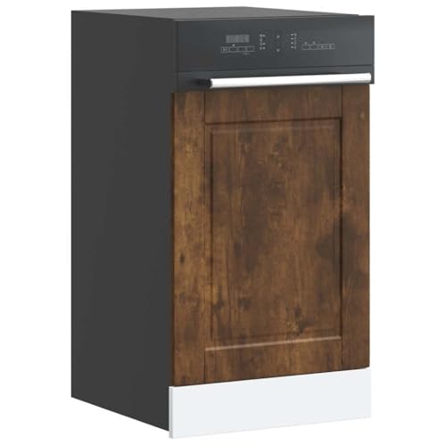 Qnhdfrt Geschirrspülerblende Porto Räuchereiche 45x1,5x67 cm Küchenschrank Front mit Schutz für Spülmaschine aus Langlebigem Holzwerkstoff Zeitloses Design für Moderne Küchen von Qnhdfrt
