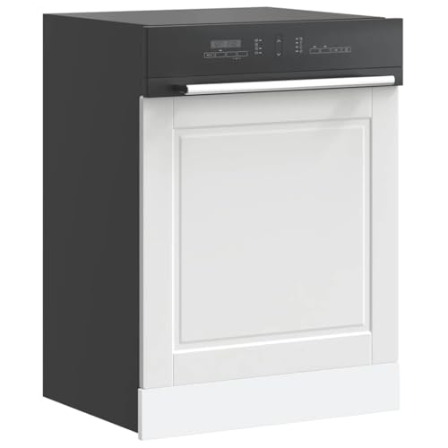 Qnhdfrt Geschirrspülerblende Porto Weiß 60x1,5x67 cm aus Holzwerkstoff – Frontblende für Küchenschrank mit robustem Schutz und pflegeleichter Oberfläche in zeitlosem Design für Ihre Küche von Qnhdfrt