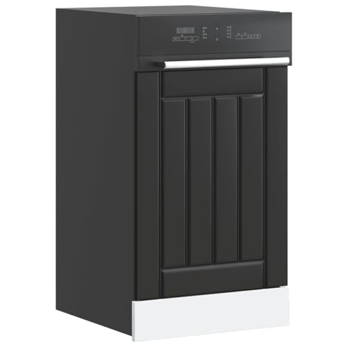 Qnhdfrt Geschirrspülerblende Schwarz Holzwerkstoff Küchenschrank Front 45x1.5x67 cm Schutz für Spülmaschine Langlebiges Design für Kücheneinrichtung von Qnhdfrt