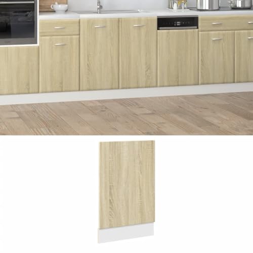 Qnhdfrt Geschirrspülerblende für Geschirrspüler Küchenschrank Front Lyon Serie Sonoma-Eiche aus Holzwerkstoff 45x3x67 cm Modernes Design Langlebigkeit für Kücheneinrichtung von Qnhdfrt