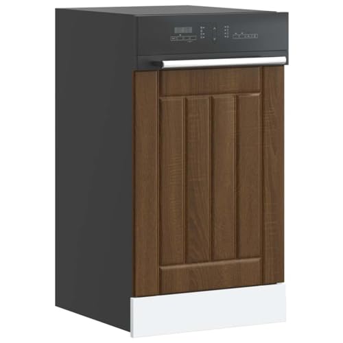 Qnhdfrt Geschirrspülerblende für Spülmaschine Braun Eichen-Optik aus Holzwerkstoff 45 cm Breite x 1.5 cm Tiefe x 67 cm Höhe Robust und Langlebig mit Schutzfunktion für Küchenschränke und Küchenmöbel von Qnhdfrt