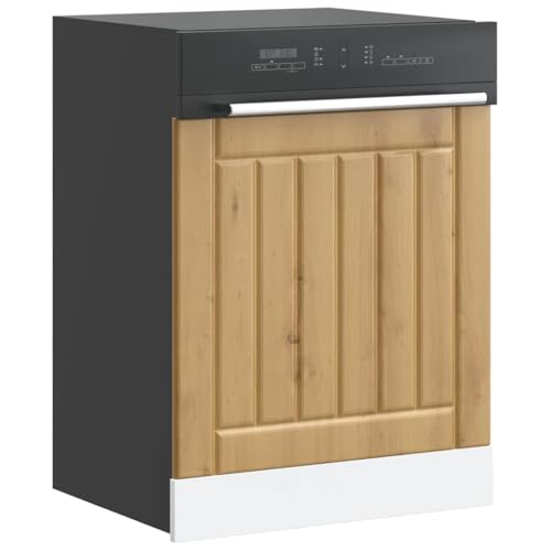 Qnhdfrt Geschirrspülerblende für integrierte Spülmaschinen Küchenschrank Front Artisan-Eiche Holzwerkstoff 60 x 67 cm Schutz und stilvolles Design von Qnhdfrt