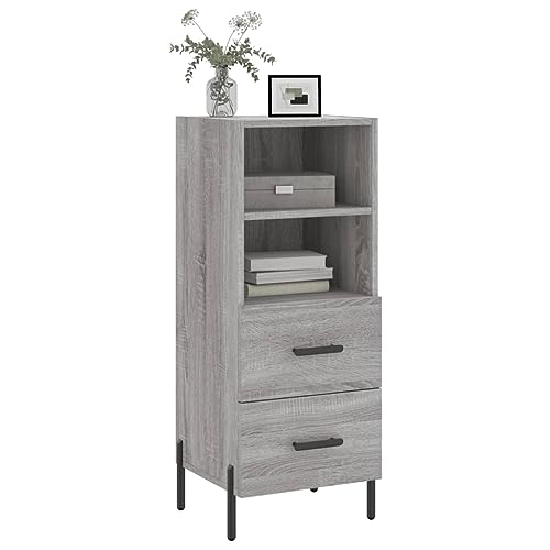 Qnhdfrt Grau Sonoma Sideboard Schmal 34,5x34x90 cm Modernes Design mit Metallbeinen für Wohnzimmer Küche Flur Qnhdfrt Grau Sonoma Sideboard Schmal 34,5x34x90 cm Modernes Design mit Metallbeinen für Wohnzimmer Küche Flur von Qnhdfrt