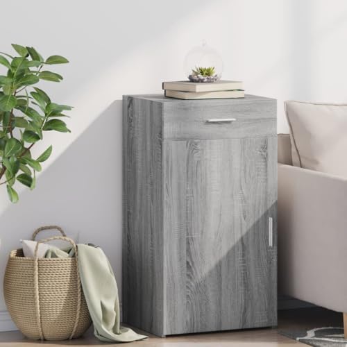 Qnhdfrt Grau Sonoma Sideboard Schrank 50x42,5x93 cm Holzwerkstoff Klassisches Möbelstück mit Schublade für Wohnzimmer Flur Esszimmer Qnhdfrt Grau Sonoma Sideboard Schrank 50x42,5x93 cm Holzwerkstoff Klassisches Möbelstück mit Schublade für Wohnzimmer Flur Esszimmer von Qnhdfrt