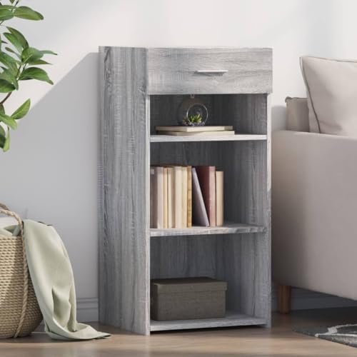 Qnhdfrt Grau Sonoma Sideboard aus Holzwerkstoff mit Schublade 45x42,5x93 cm Stauraum für Wohnzimmer Flur Esszimmer Modernes Design Qnhdfrt Grau Sonoma Sideboard aus Holzwerkstoff mit Schublade 45x42,5x93 cm Stauraum für Wohnzimmer Flur Esszimmer Modernes Design von Qnhdfrt