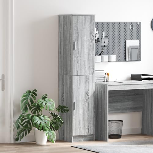 Qnhdfrt Grauer Sonoma MDF Büfett-Schrank Modern Sideboard mit 2 Türen Viel Stauraum Rechteckig Matt für Esszimmer Wohnzimmer Schlafzimmer Büro Qnhdfrt Grauer Sonoma MDF Büfett-Schrank Modern Sideboard mit 2 Türen Viel Stauraum Rechteckig Matt für Esszimmer Wohnzimmer Schlafzimmer Büro von Qnhdfrt