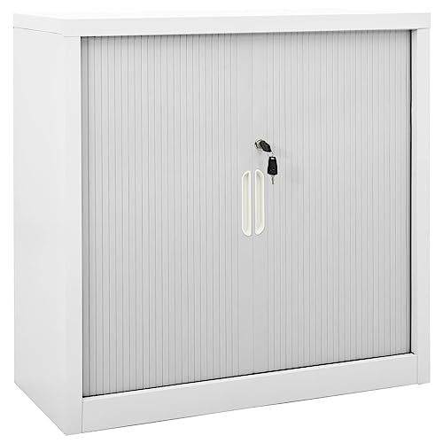 Qnhdfrt Grauer Stahl Schiebetürenschrank 90x40x90 cm mit Höhenverstellbaren Regalen und Schloss für Aufbewahrung in Kleinen Räumen als Robuster Lagerschrank Qnhdfrt Grauer Stahl Schiebetürenschrank 90x40x90 cm mit Höhenverstellbaren Regalen und Schloss für Aufbewahrung in Kleinen Räumen als Robuster Lagerschrank von Qnhdfrt
