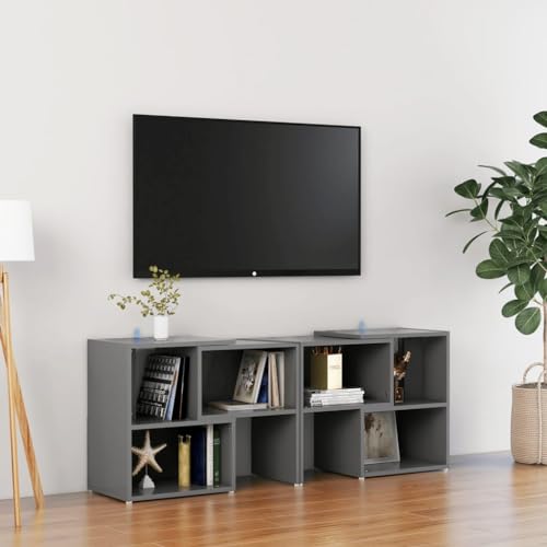 Qnhdfrt Grauer TV-Schrank Lowboard aus Holzwerkstoff 104x30x52cm mit Modularem Design und Regalen für Aufbewahrung Geeignet für Wohnzimmer Schlafzimmer Qnhdfrt Grauer TV-Schrank Lowboard aus Holzwerkstoff 104x30x52cm mit Modularem Design und Regalen für Aufbewahrung Geeignet für Wohnzimmer Schlafzimmer von Qnhdfrt