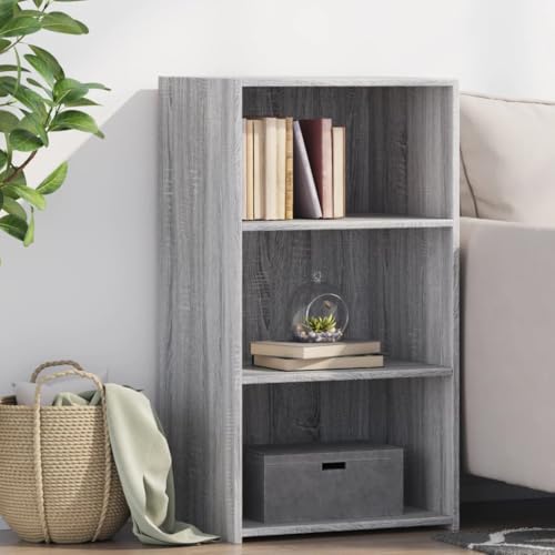 Qnhdfrt Graues Sideboard Küche Wohnzimmer Schmaler Schrank Holzwerkstoff Grau Sonoma 50x41x93 cm Landhausstil Beistellschrank mit Stauraum von Qnhdfrt